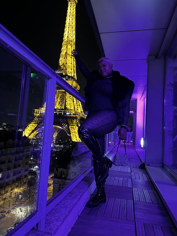 Customer photo for "Patent Over The Knee Boot"