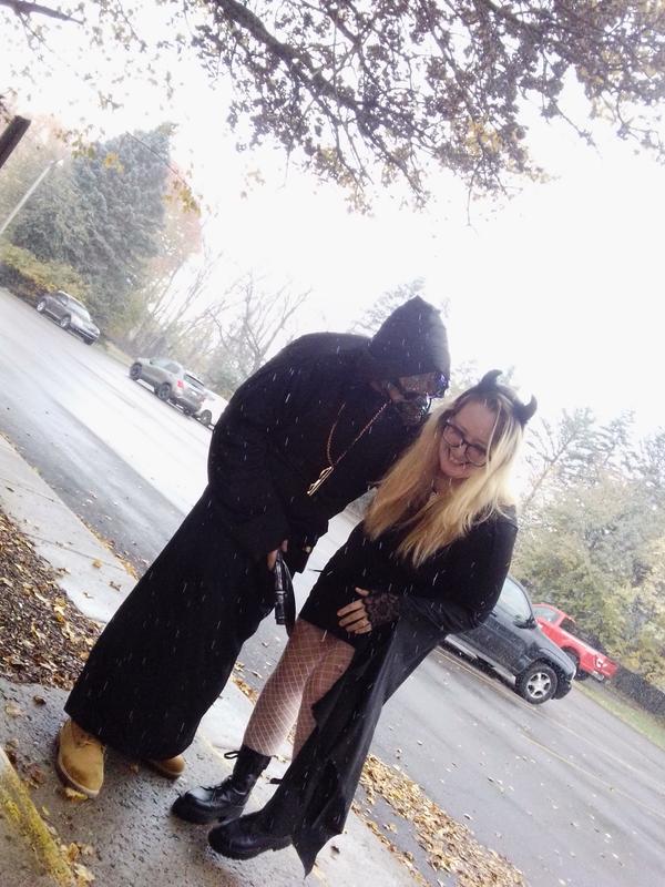 Wearing my boots on Halloween