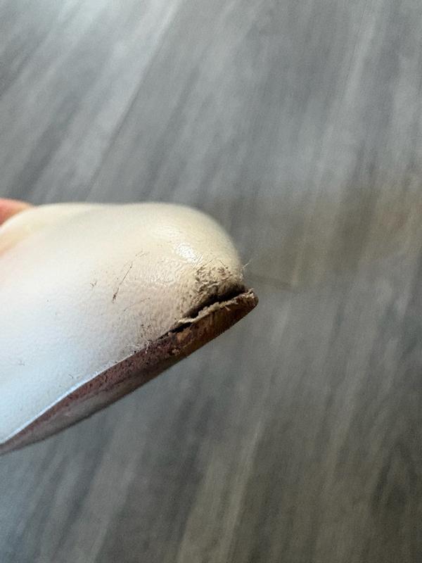 Customer photo for "Cute neutral heel, but not as durable as expected"