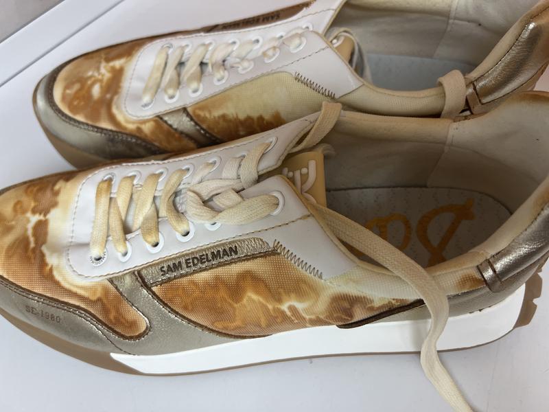 Sam Edelman Sneaker Layla Da Donna – Tomaia Bicolore, Colore Bianco, Taglia 38.5 EU