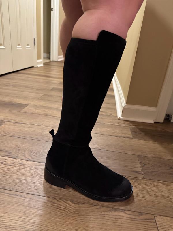 Customer photo for "Barely fits a wide calf"
