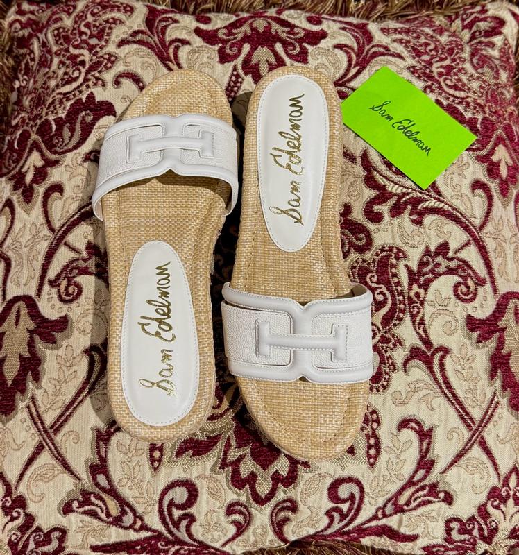 Sam Edelman Pauleena Slide Sandal in Jute/Metalllic