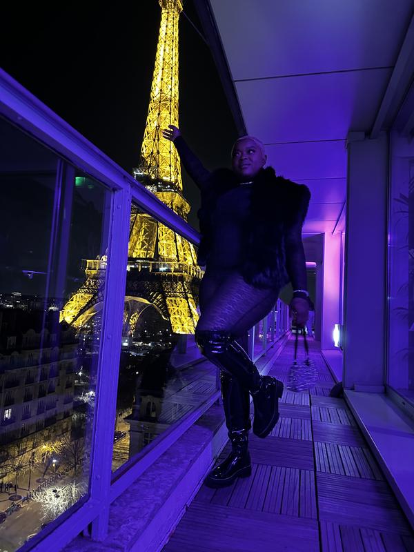Customer photo for "Patent Over The Knee Boot"