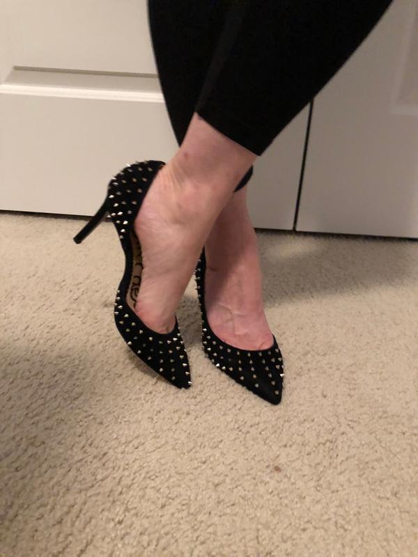 Sam Edelman Women's Hadlee Pointed-Toe Studded Suede Pumps