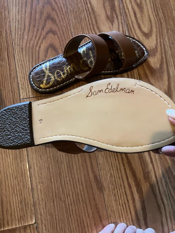 Sam Edelman Gala Sandali Bassi Donna – Tomaia A Due Fasce, Colore Roccia, Taglia 38.5
