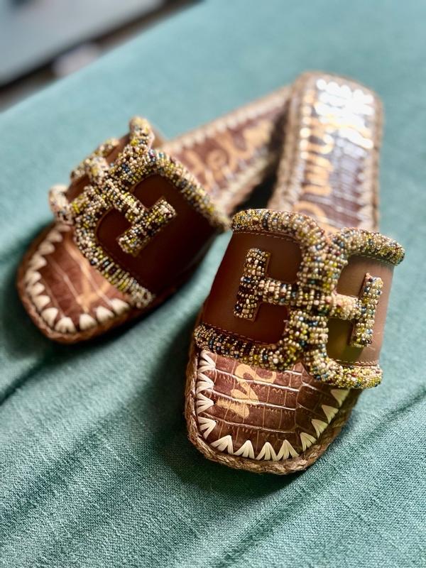 Beckie woven slide sandal shop