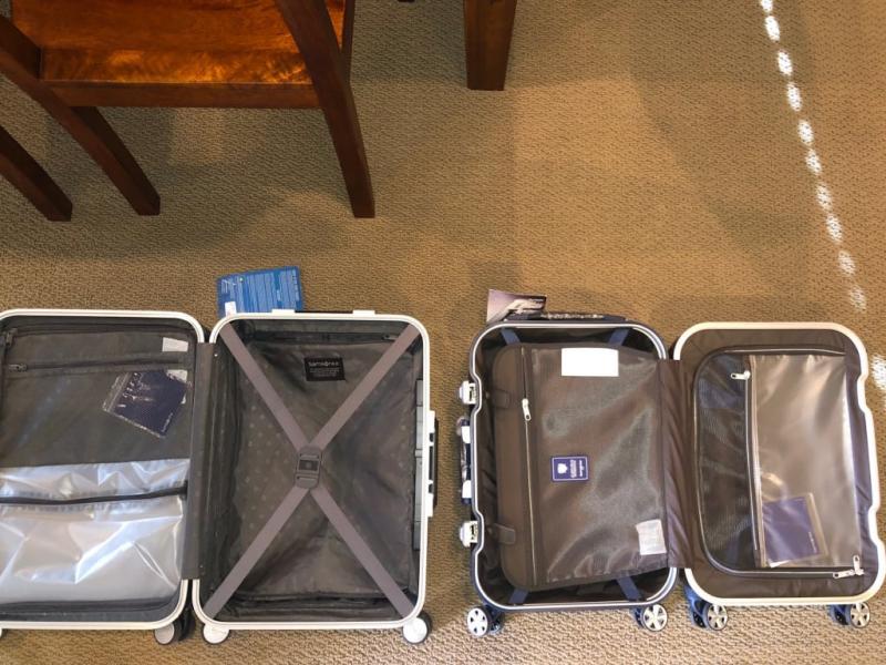 smaller than the Framelock, 40L vs 46L (approx)