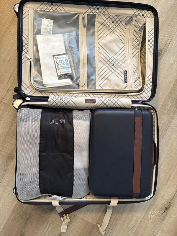 Inside of Virtuosa suitcase with Train case (not included)