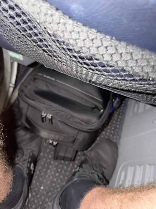 Fits right under the seat