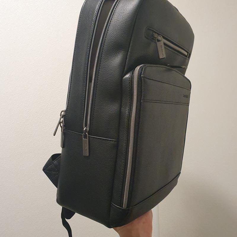 Samsonite business outlet slim backpack leather