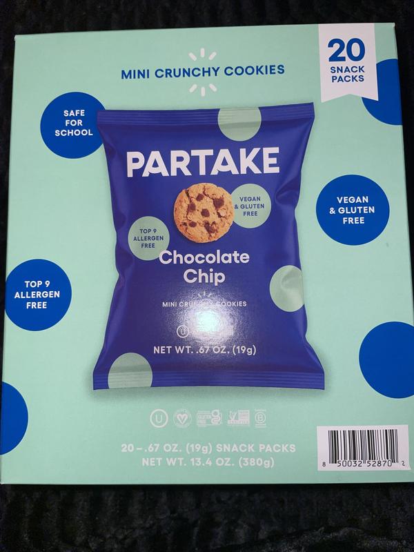 Partake Foods Crunchy Chocolate Chip Cookie - Snack Pack, 1 Ounce -- 24 per  case