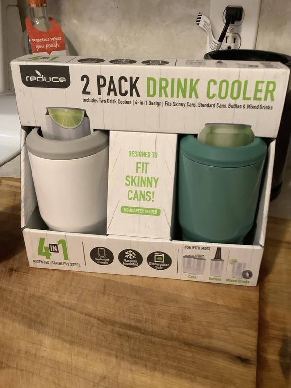 Reduce 14 oz. Vacuum Insulated Stainless Steel Drink Cooler, 4 Pack