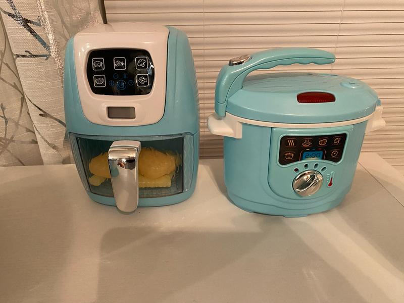 Toy Air Fryer, Play Kitchen Accessories Set for Toddlers - Kids Kitchen  Playset W/Music & Color