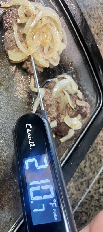Escali Oven Safe Meat Thermometer - 0°F (-17.8°C) to 220°F (104.4°C) - Easy  to Read, Durable, Dishwasher Safe, Large Display, Shatter Proof, Pot Clip