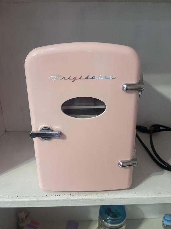 Portable Mini Fridge-Retro Extra Large 9-Can Travel Compact