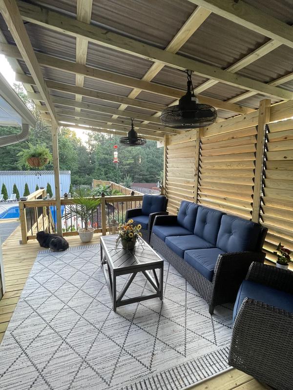 Member s Mark Fremont 4 Piece Patio Deep Seating Set with Sunbrella Fabric Indigo Sam s Club