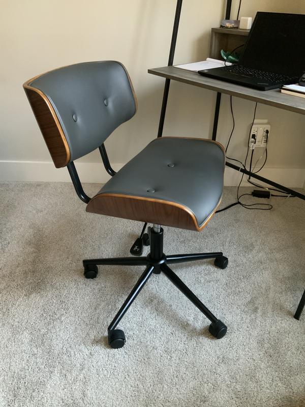 Lumisource lombardi walnut best sale and adjustable office chair