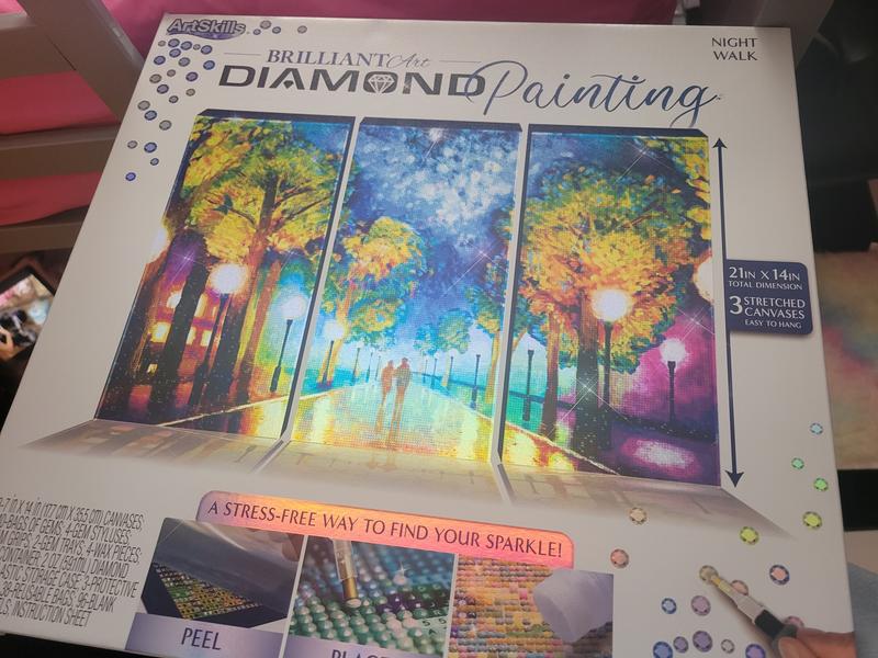 ArtSkills Brilliant Art Diamond Painting Kit, 3 Panel Wall Art Set