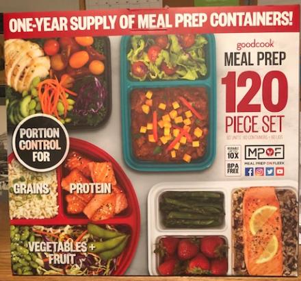 Meal Prep 120-Piece Total Portion Control Containers 1-Year Supply Meal Prep