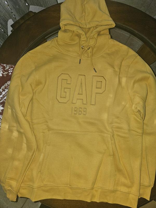 GAP Men's Varsity Inspired 1969 Logo Long Sleeve Hoodie