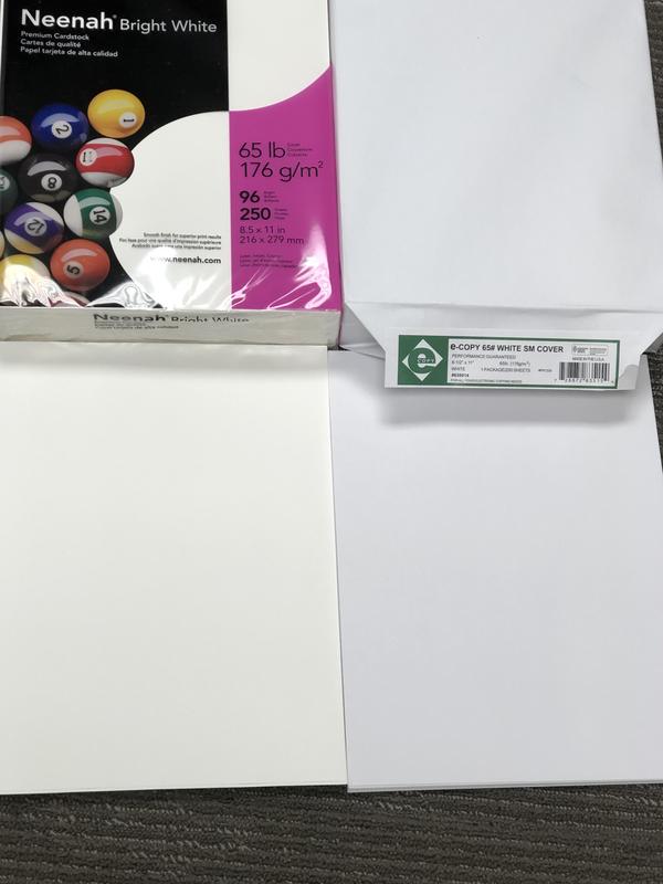 Neenah Bright White Premium Cardstock, 8.5 x 11, 65 lb/176 gsm, White, 96  Brightness, 250 Sheets - Sam's Club