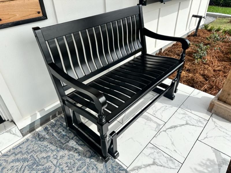 Member's mark painted wood glider bench discount