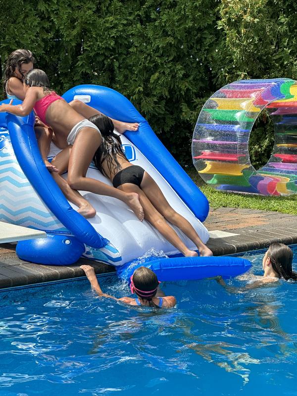 Wow Sports Cascade Pool Slide, Inflatable Slide with Sprinkler