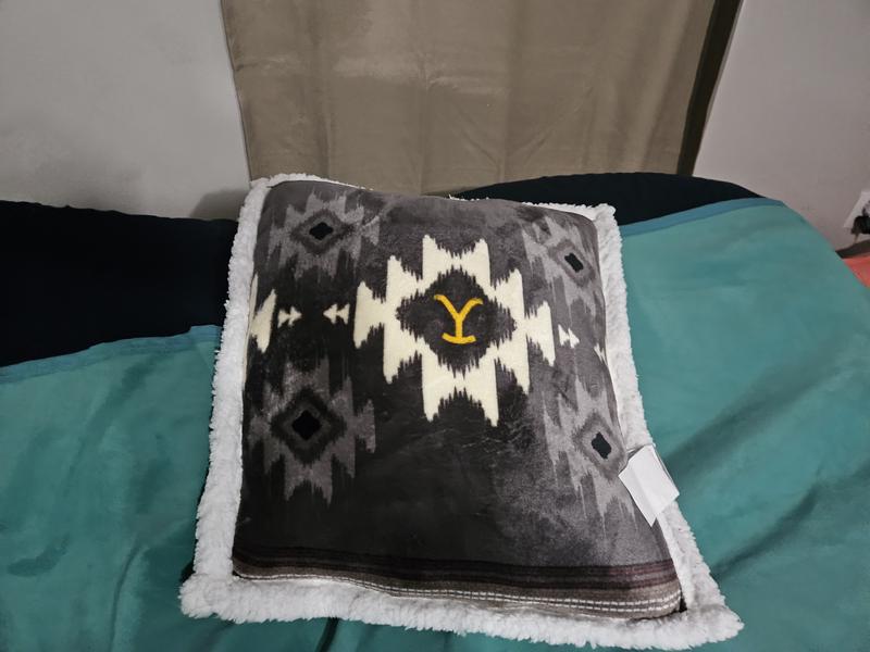 Yellowstone Silk Touch Pillow With Sherpa Back 22 x 22