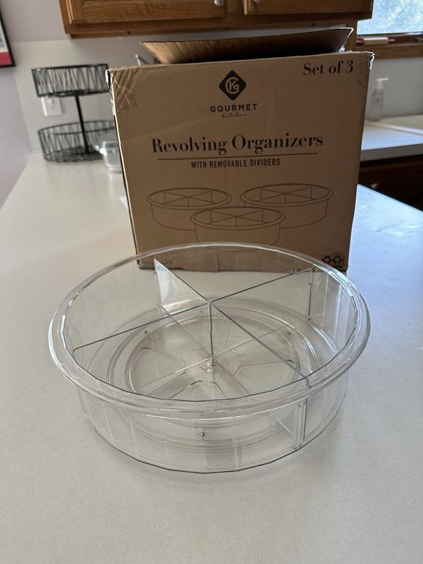 Plastic Snack Serving Tray With Lid And Removable Dividers