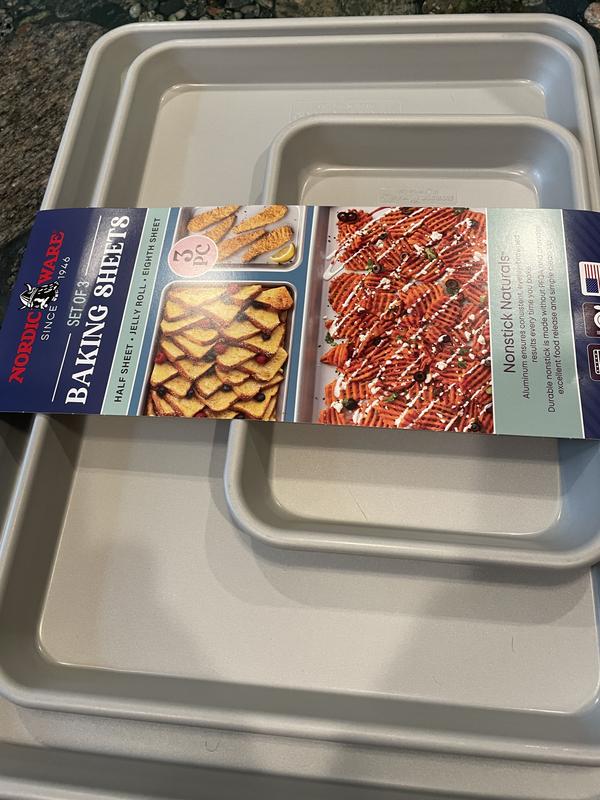 Nordic Ware Natural Aluminum 3-Piece Cookie Sheet Baking Set - Sam's Club