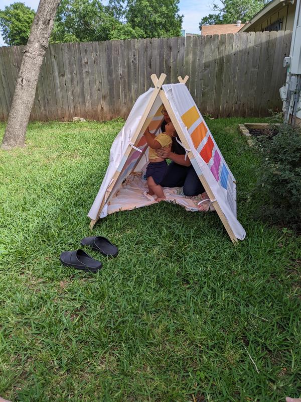 Member's Mark Recycled Fabric Outdoor Play Tent, Wooden Frame, Foldable