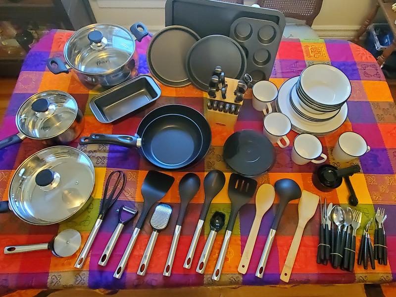 95-Piece Complete Kitchen Starter Set | Essential kitchen tools |  Comprehensive kitchen in a box (Teal)