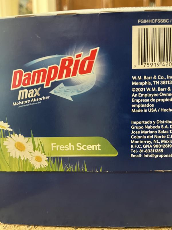 DampRid Max Moisture Absorber Hanging Bag, Fresh Scent (4 pk