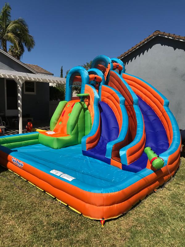 Twin peaks inflatable cheap water slide