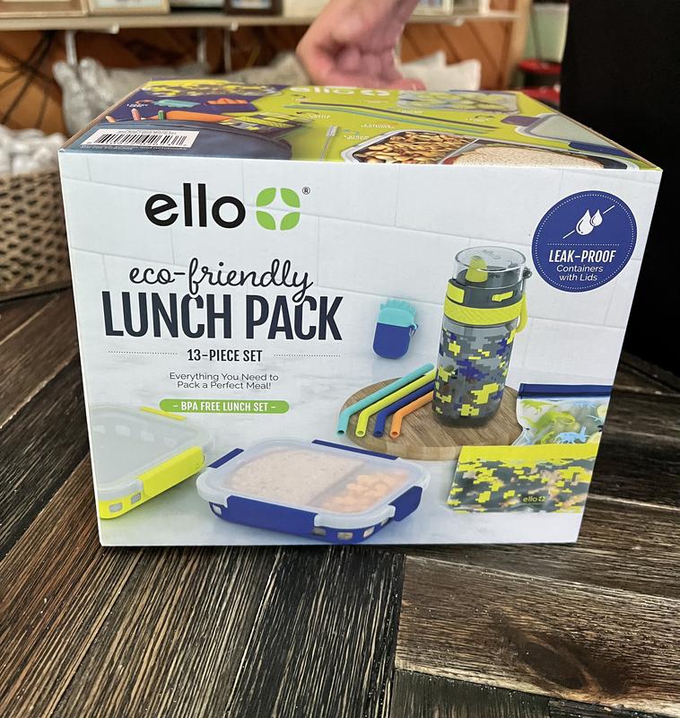 Ello 13-Piece Kids Food Storage, Straws and Water Bottle Lunch Pack Set  (Assorted Colors) - Sam's Club