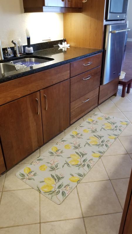 Martha Stewart Bloomfield Lemon Whimsy Anti-Fatigue Kitchen Mat & Reviews