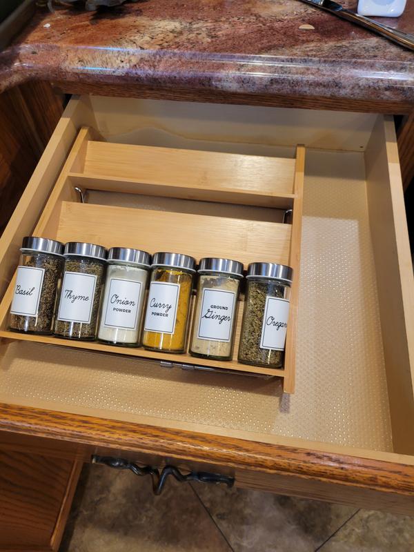 Orii 18 Jar Bamboo Drawer + Over Counter Spice Rack
