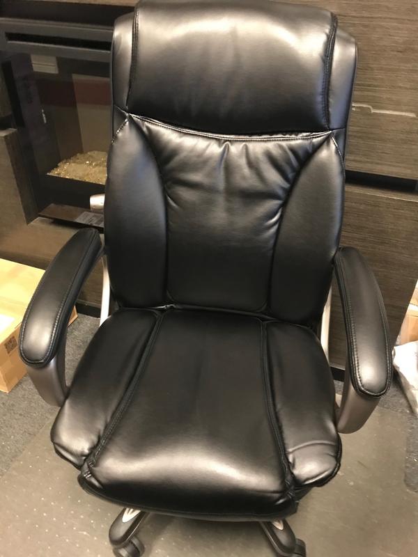 Alera Executive High-Back Leather Office Chair with Coil Spring