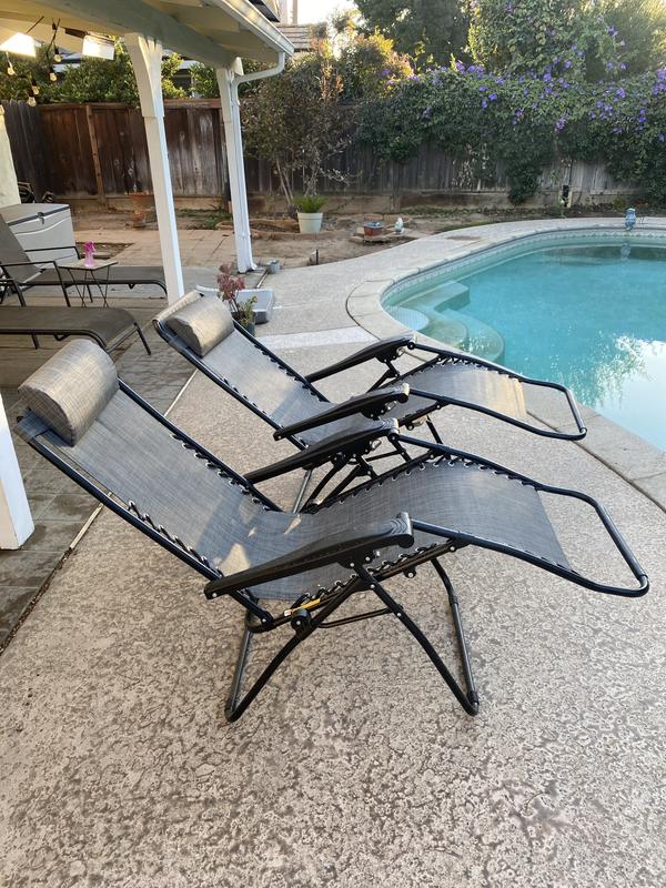 Threshold zero gravity hot sale folding patio lounger