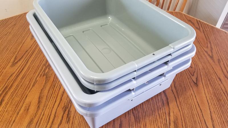 Bus Tubs, Rubbermaid® Tote Boxes, Airport Security Tubs in Stock