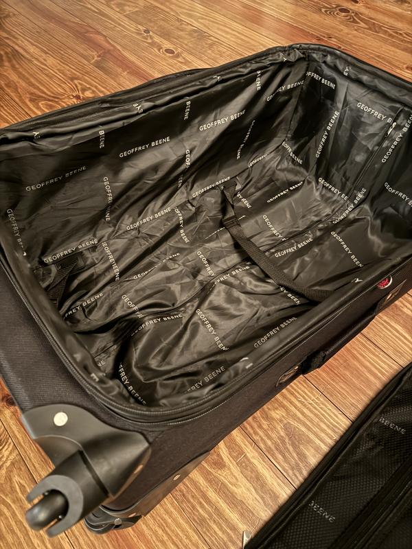 Geoffrey Beene Black Ultra Light-Weight Midnight 3 Piece Luggage Set