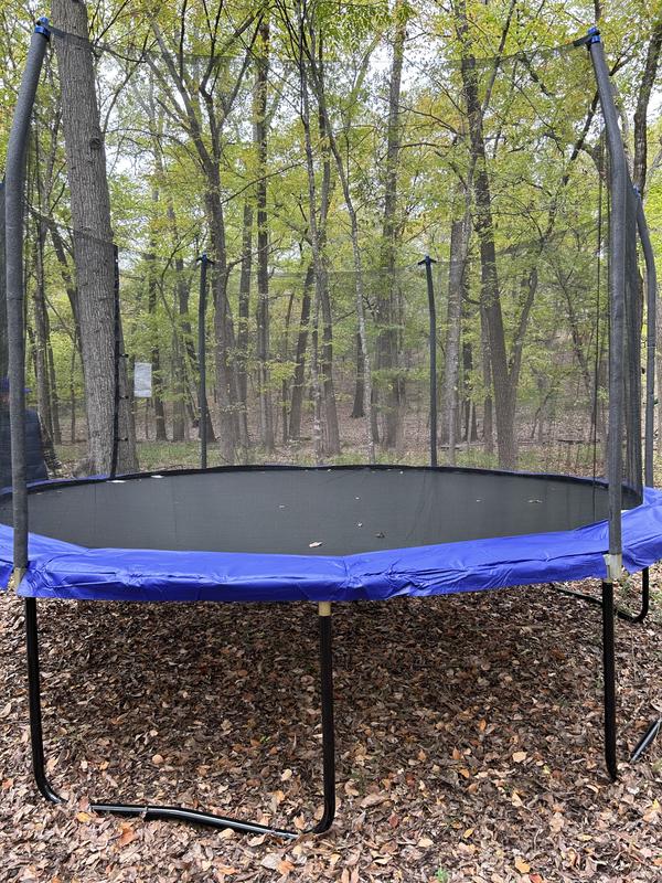 cerebrum Compulsion Rejse Skywalker Trampolines 14' Round Trampoline with Enclosure and Basketball  Hoop, Blue - Sam's Club