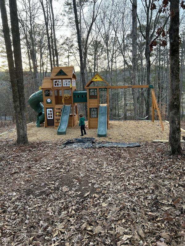 INSTALL ONLY - Bear Cave Lodge Playst & Swing Set by Cedar Summit