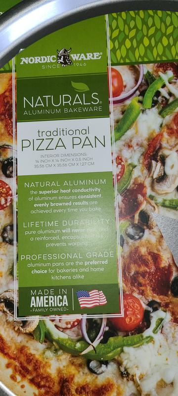 Nordic Ware Natural Aluminum Air Crisp Pizza Pan, 16 inch