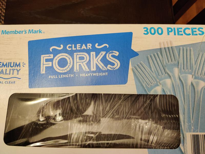 SafePro FHC Clear Heavyweight Plastic Forks, 1000-Piece Case