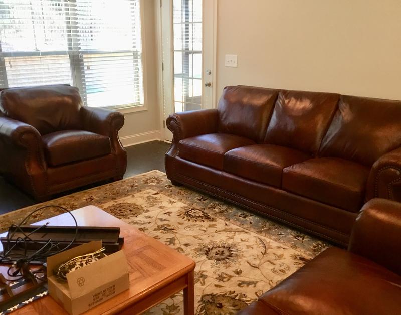 Bristol Vintage Leather Craftsman Living Room 4 Piece Set Baci Living