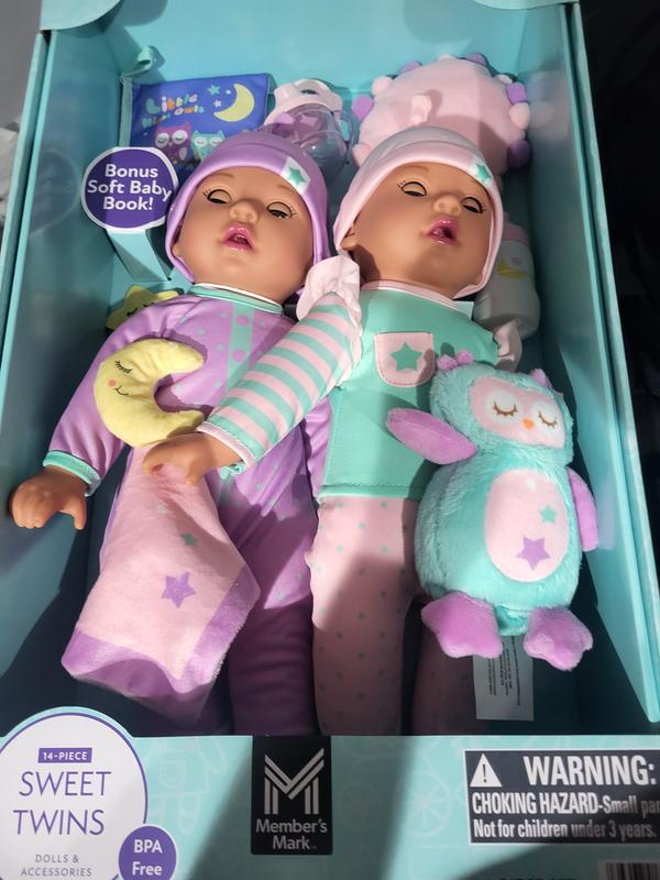 Member s Mark Sweet Twins Vinyl Dolls with Accessories Sam s Club