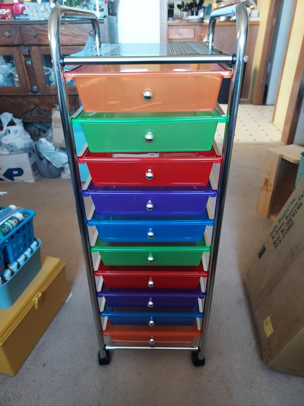 Rainbow Drawers Rolling Cart