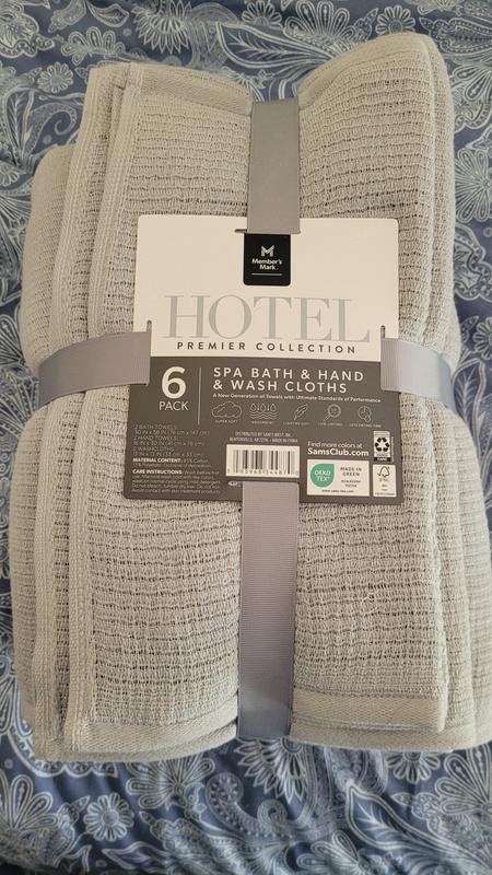 Member's Mark Hotel Premier Collection 30 W x 58 L 100% Cotton Luxury  Bath Towel, Grey