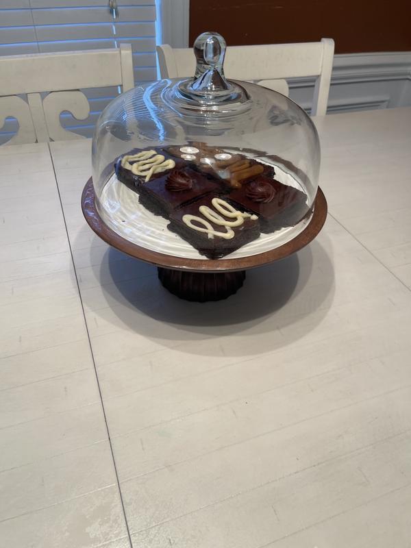 Member's Mark Mango Wood Cake Stand with Glass Dome Lid (Assorted Colors) -  Sam's Club